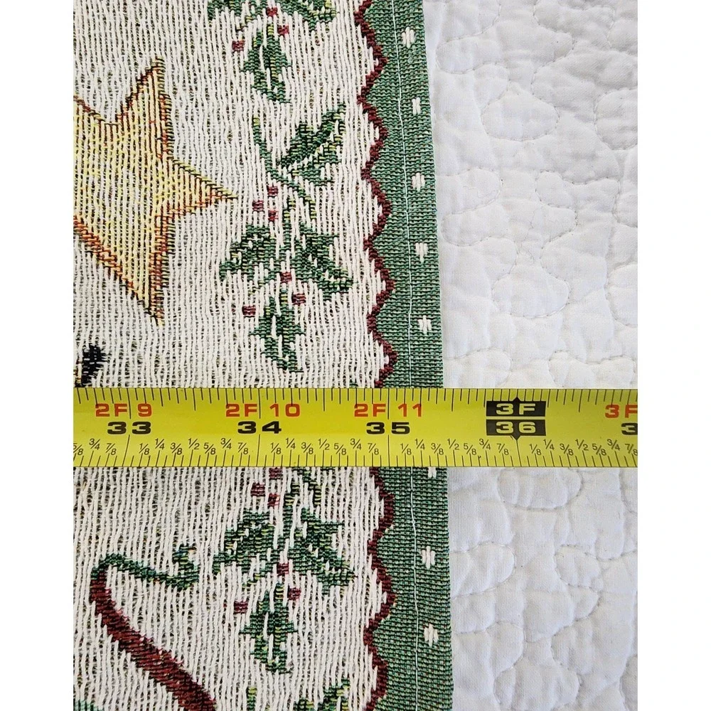 Reversible Tapestry Christmas & Thanksgiving Table Runner Festive Holiday Home
